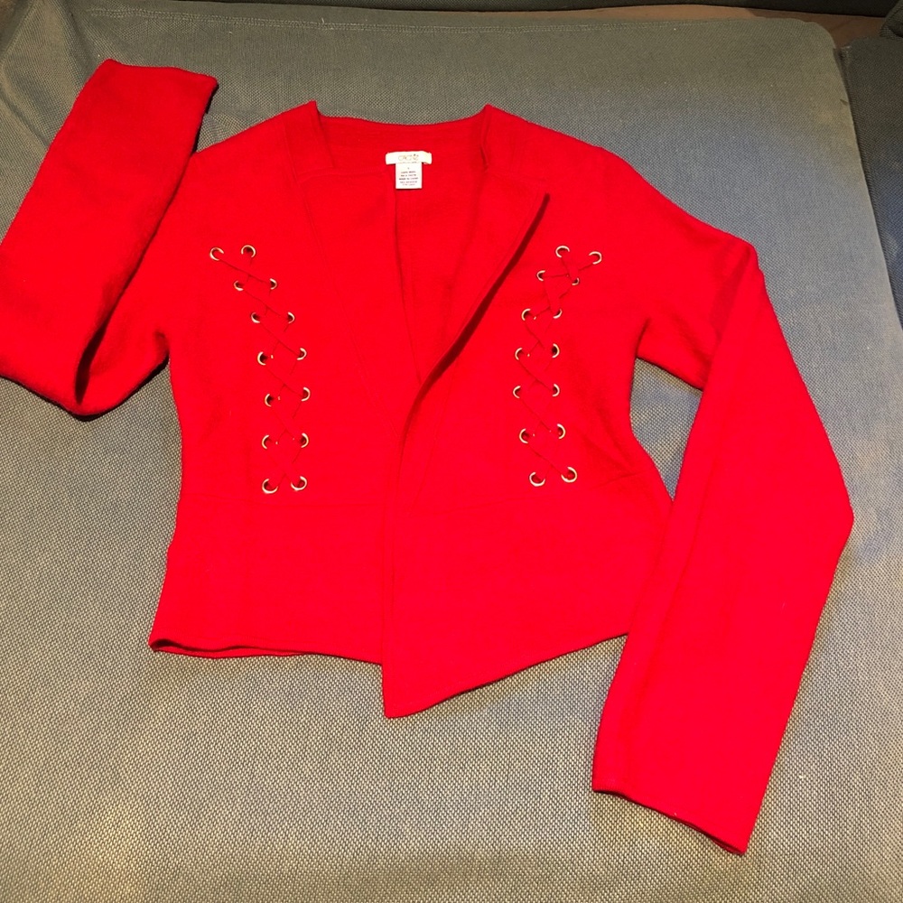 Cache red cardigan/blazer